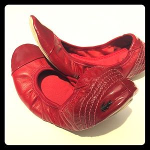 Size 9 Red Lacoste Villietta Ballet Shoes